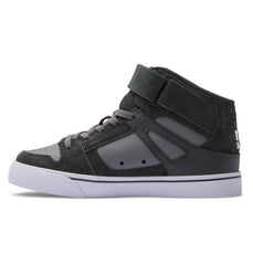 Pure High Elastic Lace High-Top Shoes - Anthracite/Black