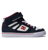 Pure High Elastic Lace High-Top Shoes - Dc Navy/Ath Red