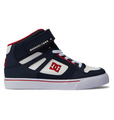 Pure High Elastic Lace High-Top Shoes - Dc Navy/Ath Red