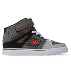 Pure High Elastic Lace High-Top Shoes - Red/Heather Grey
