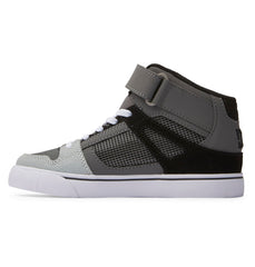 Pure High Elastic Lace High-Top Shoes - Red/Heather Grey