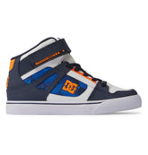 Pure High Elastic Lace High-Top Shoes - Shady Blue/Orange