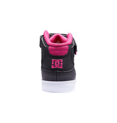 Pure High Elastic Lace High-Top Shoes - Black/Pink/Black