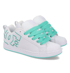 Court Graffik Shoes - White/Aqua White/Aqua