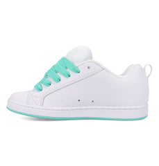 Court Graffik Shoes - White/Aqua White/Aqua