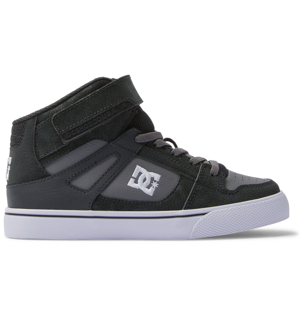 Pure High Elastic Lace High-Top Shoes - Anthracite/Black