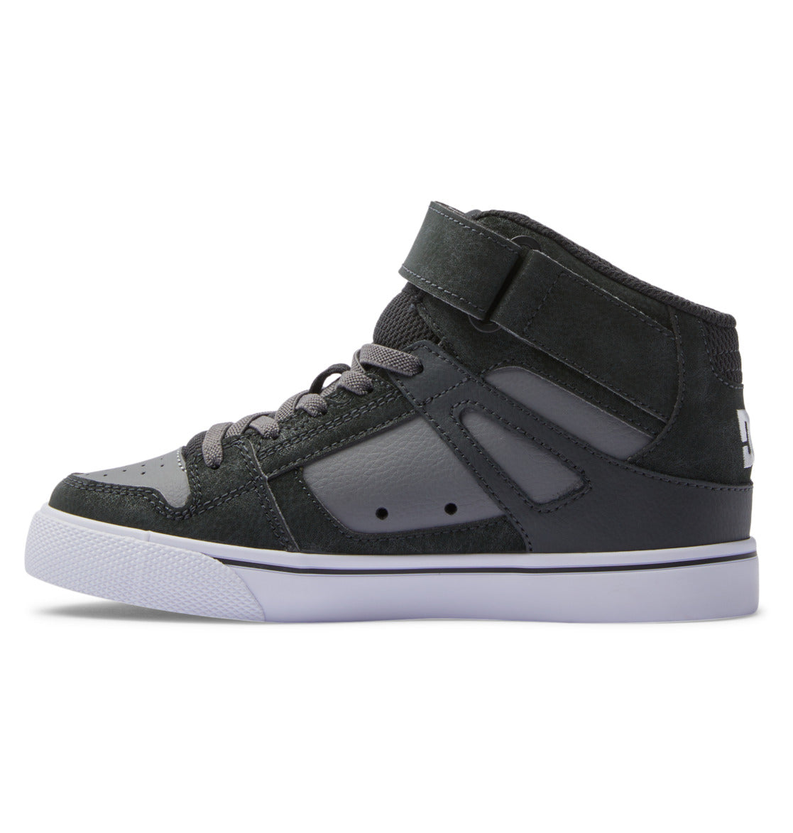 Pure High Elastic Lace High-Top Shoes - Anthracite/Black