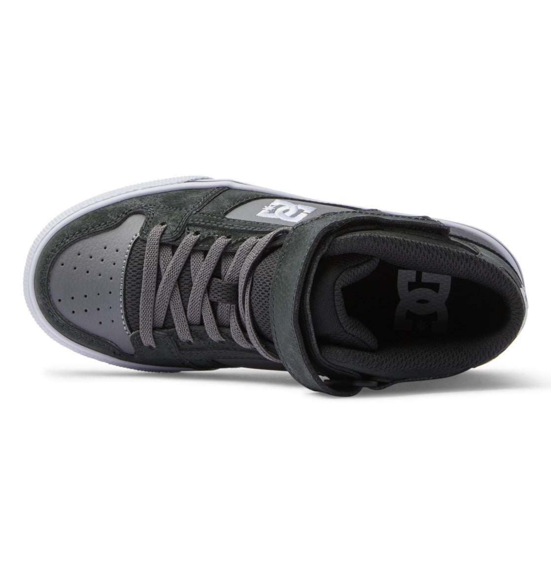 Pure High Elastic Lace High-Top Shoes - Anthracite/Black