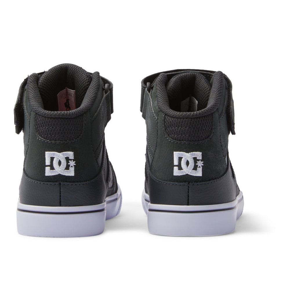 Pure High Elastic Lace High-Top Shoes - Anthracite/Black