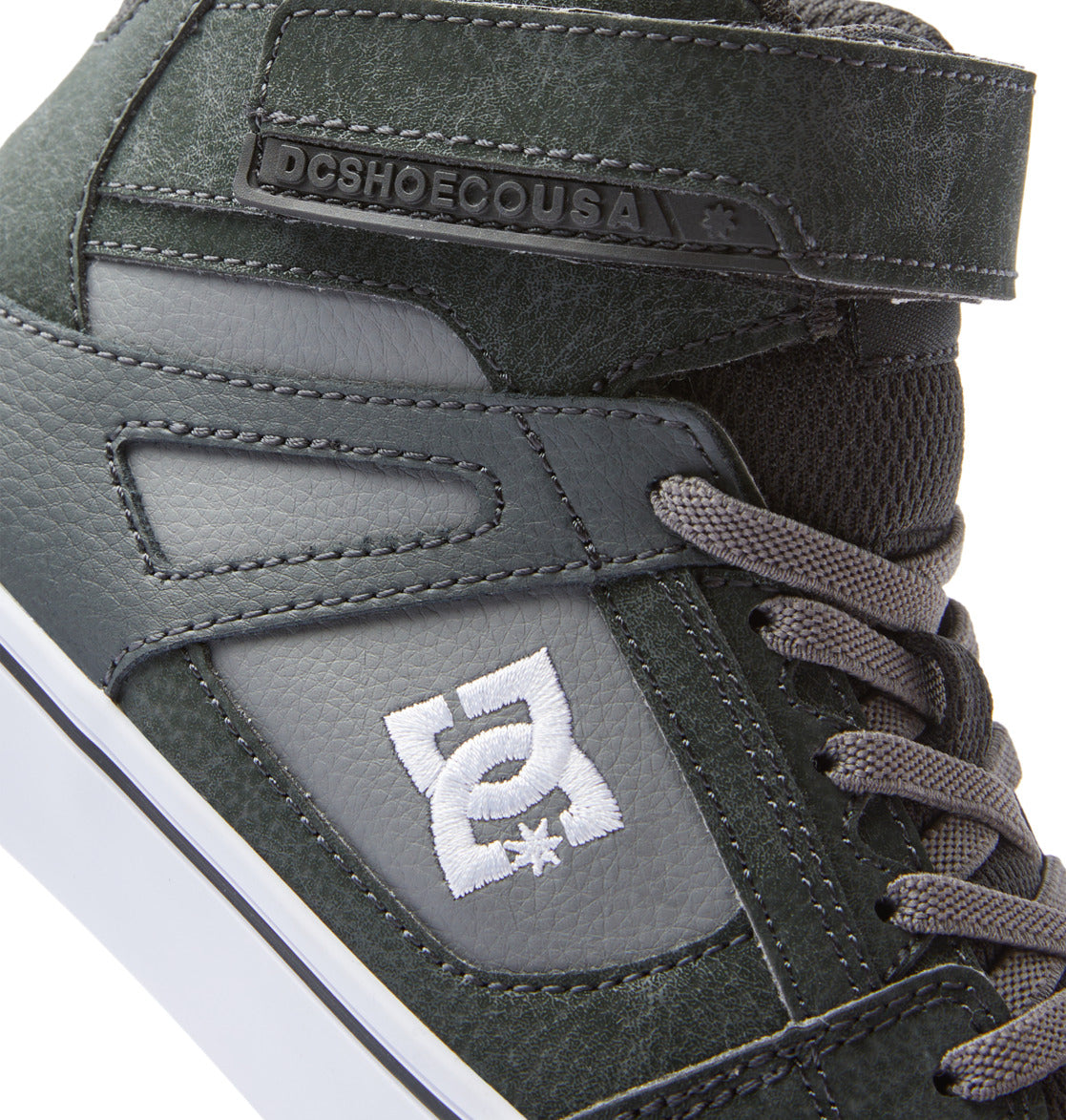 Pure High Elastic Lace High-Top Shoes - Anthracite/Black