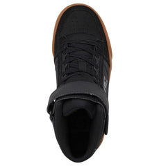 Pure High Elastic Lace High-Top Shoes - Black/Gum