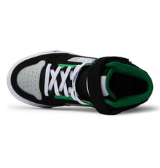 Pure High Elastic Lace High-Top Shoes - Black/Kelly Green