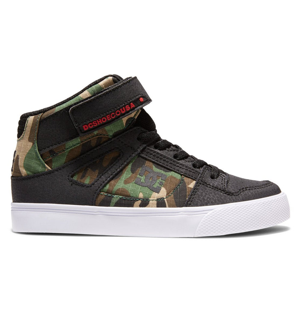 Pure High Elastic Lace High-Top Shoes - Black Camo