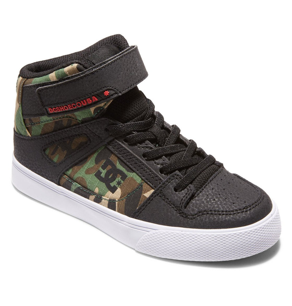 Pure High Elastic Lace High-Top Shoes - Black Camo