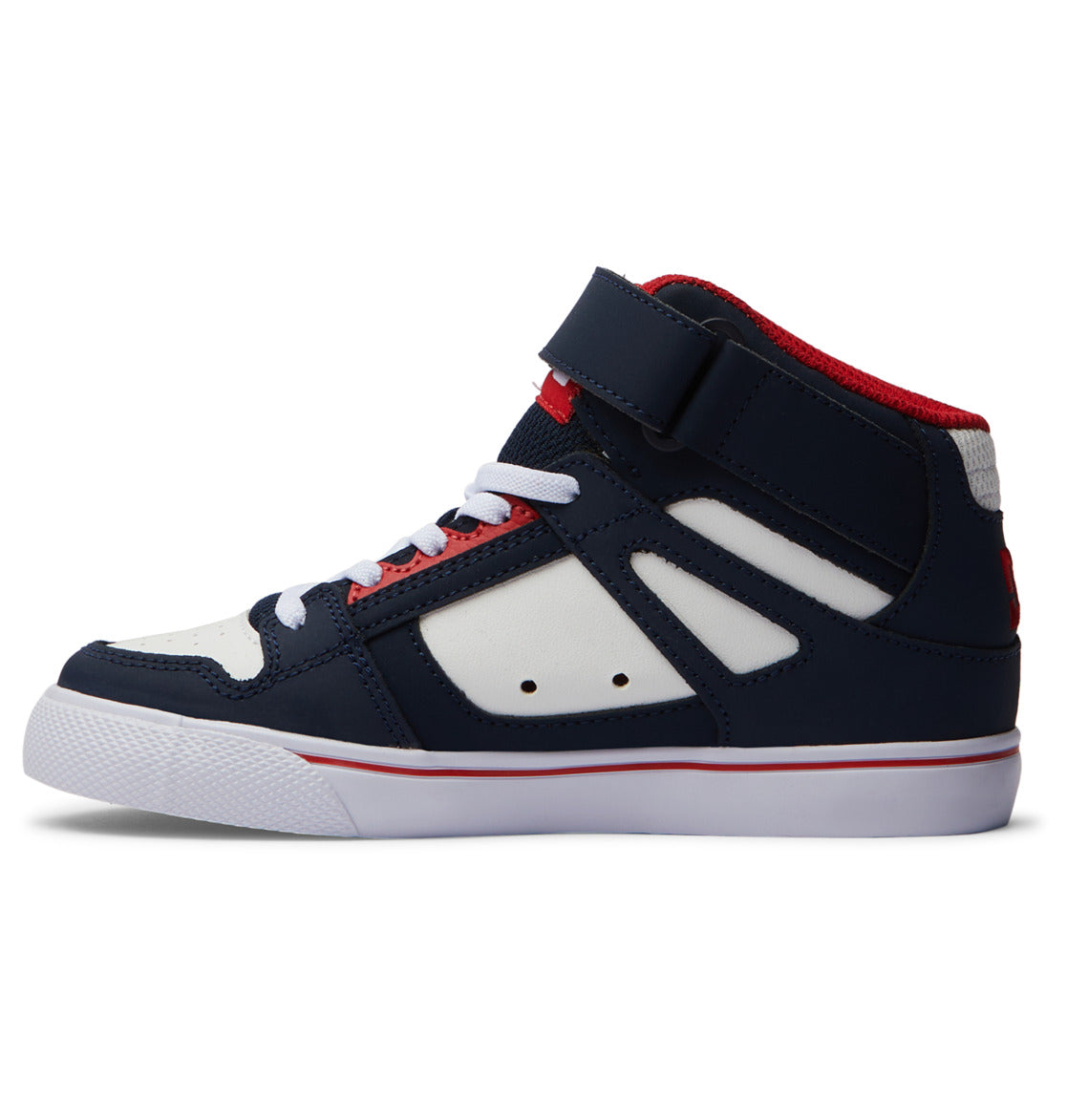 Pure High Elastic Lace High-Top Shoes - Dc Navy/Ath Red
