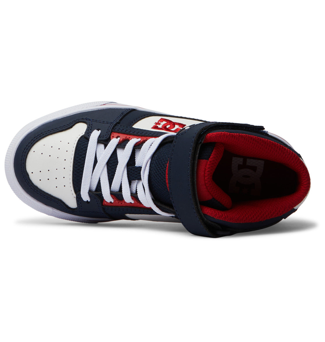 Pure High Elastic Lace High-Top Shoes - Dc Navy/Ath Red