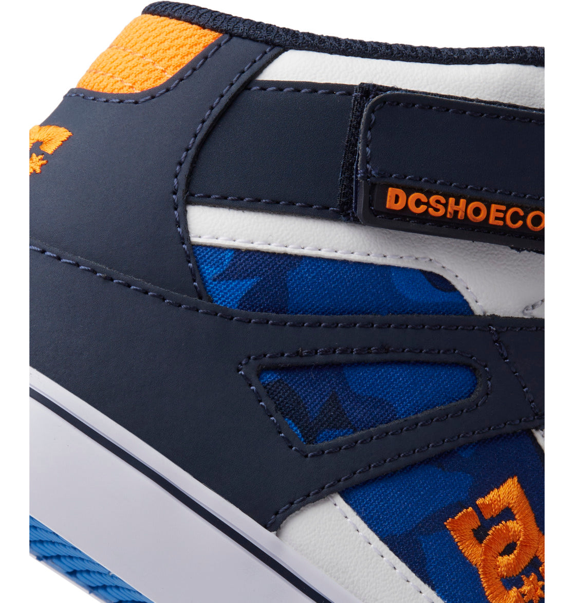 Pure High Elastic Lace High-Top Shoes - Shady Blue/Orange