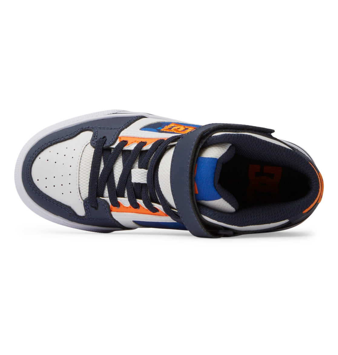 Pure High Elastic Lace High-Top Shoes - Shady Blue/Orange