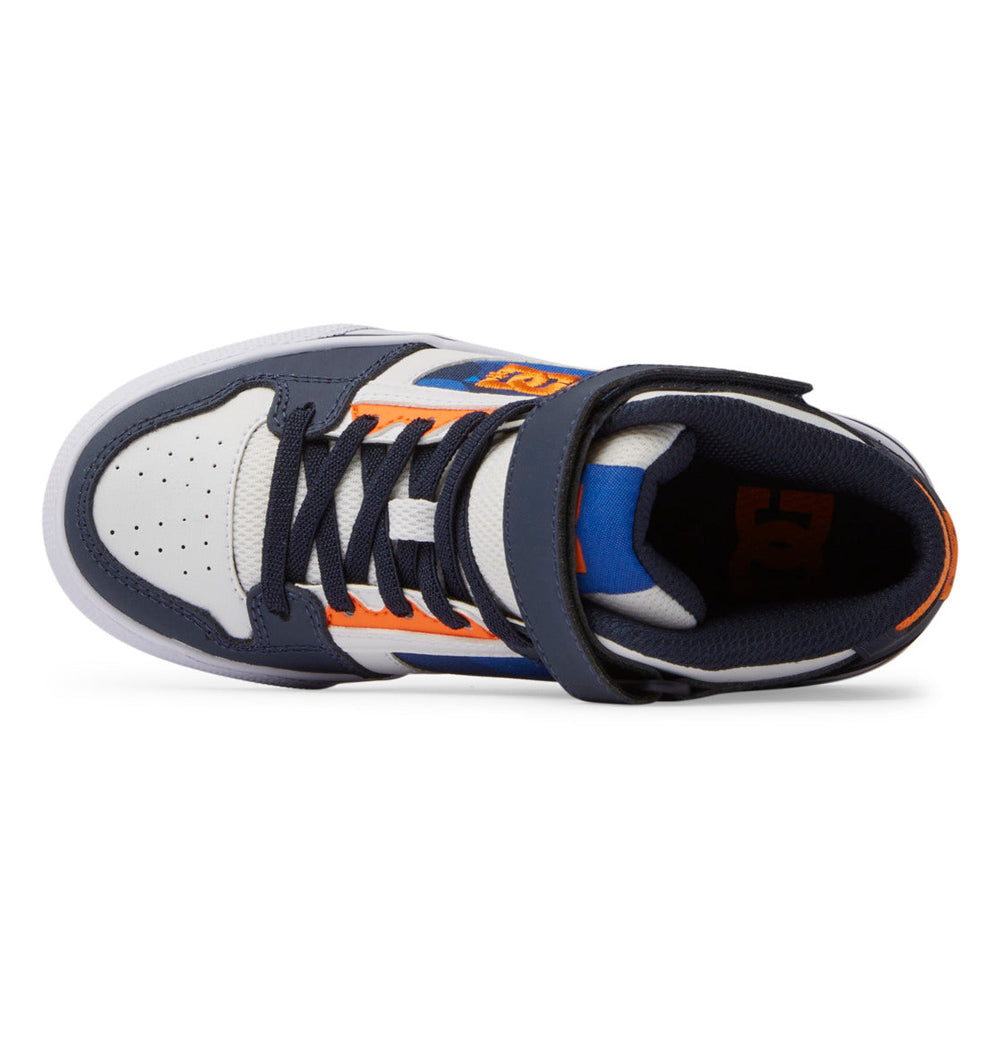 Pure High Elastic Lace High-Top Shoes - Shady Blue/Orange