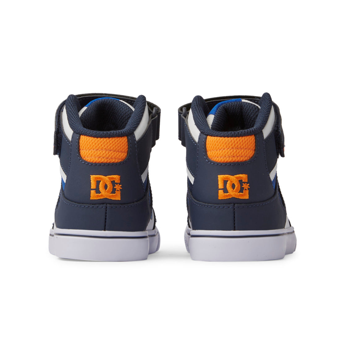 Pure High Elastic Lace High-Top Shoes - Shady Blue/Orange