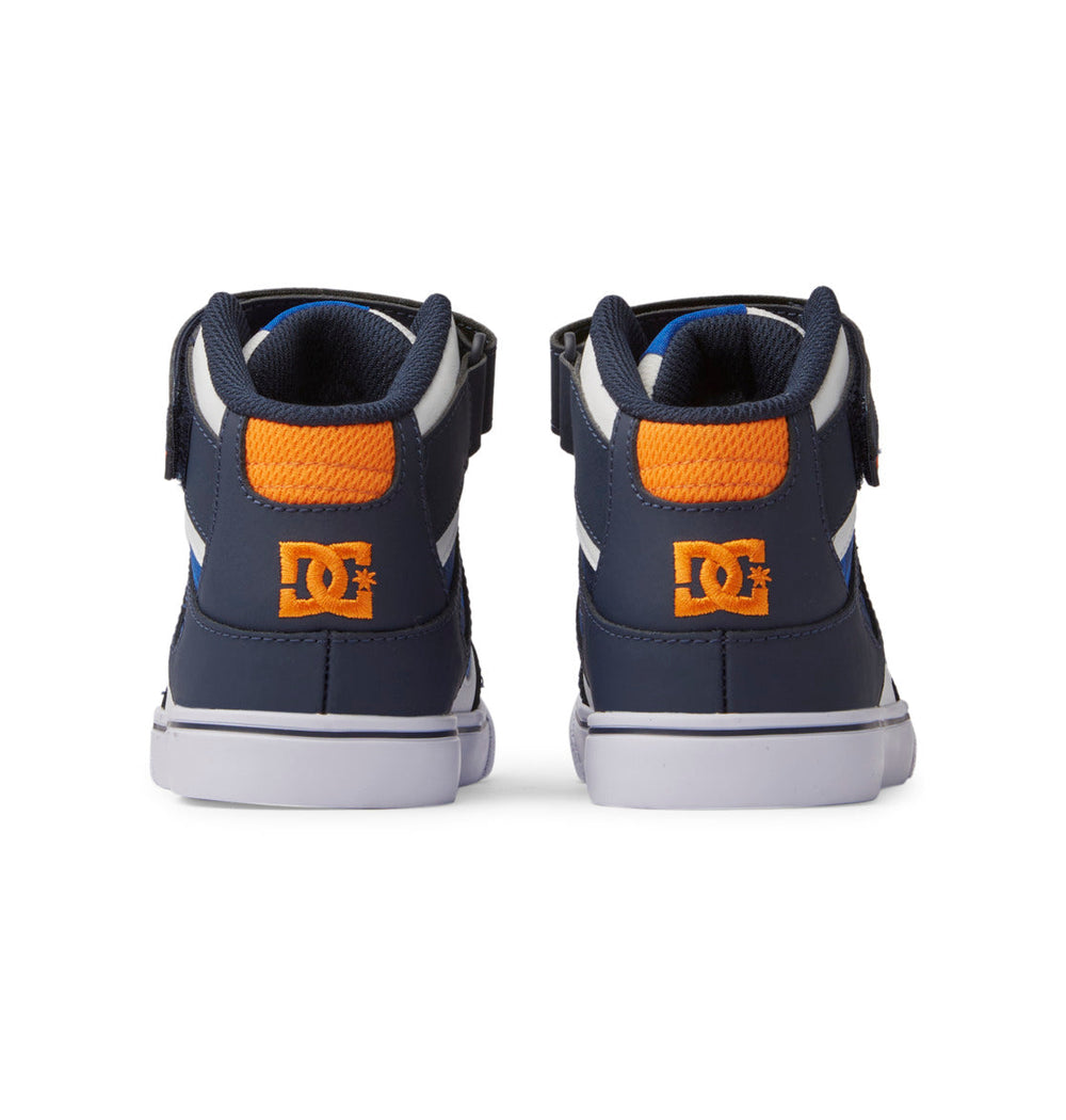Pure High Elastic Lace High-Top Shoes - Shady Blue/Orange