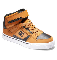 Pure High Elastic Lace High-Top Shoes - Wheat/Black