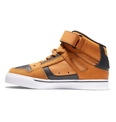 Pure High Elastic Lace High-Top Shoes - Wheat/Black