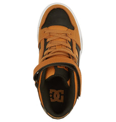 Pure High Elastic Lace High-Top Shoes - Wheat/Black