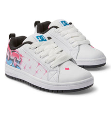 Graffiti Print Court Graffik Shoes - Bright Rose