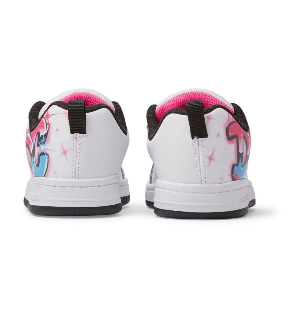 Graffiti Print Court Graffik Shoes - Bright Rose