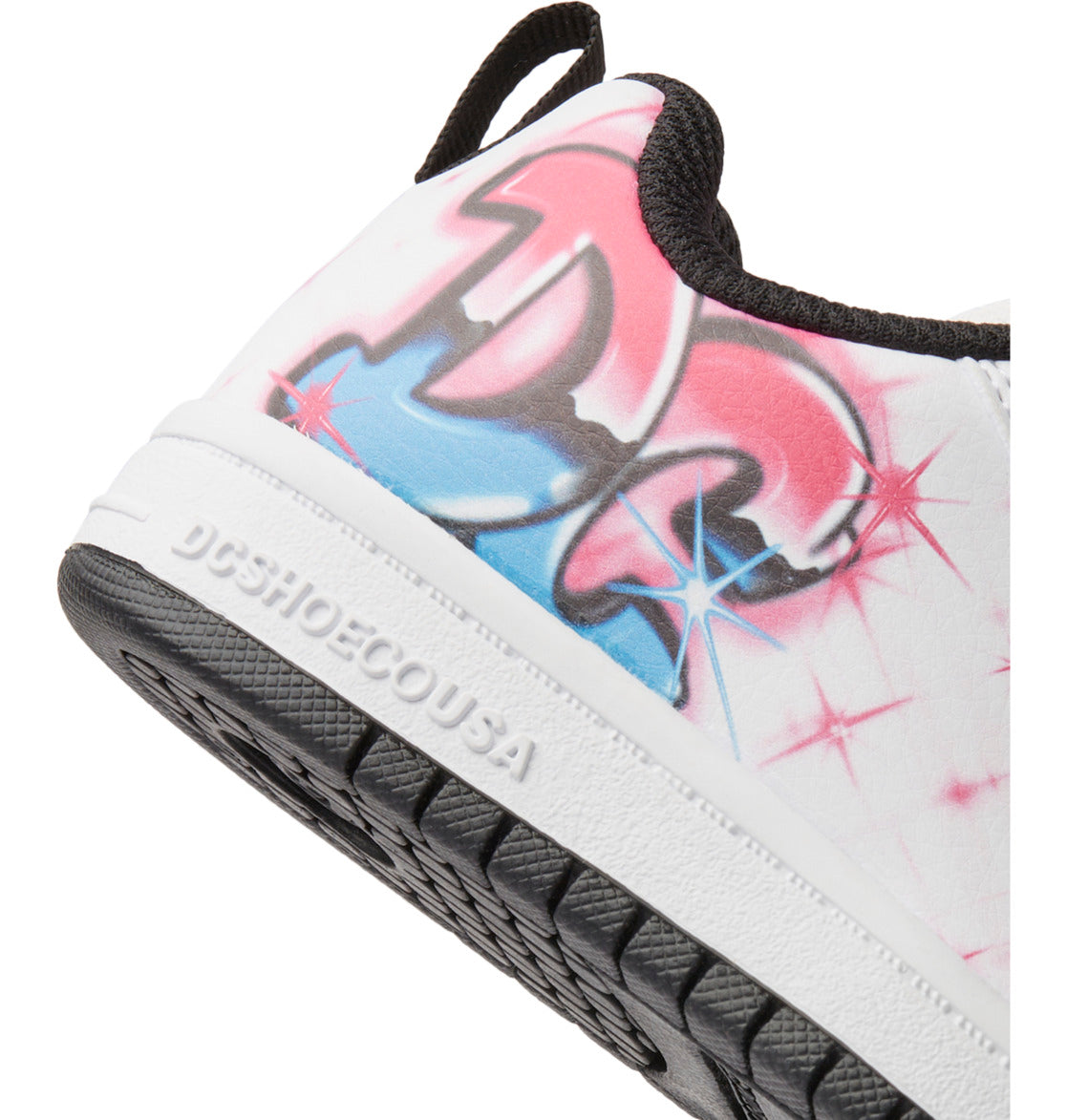 Graffiti Print Court Graffik Shoes - Bright Rose