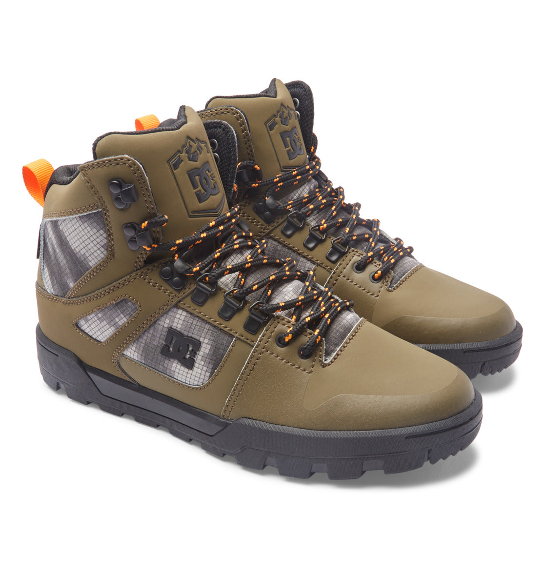 Pure High-Top Water-Resistant Winter Boots - Olive/Black