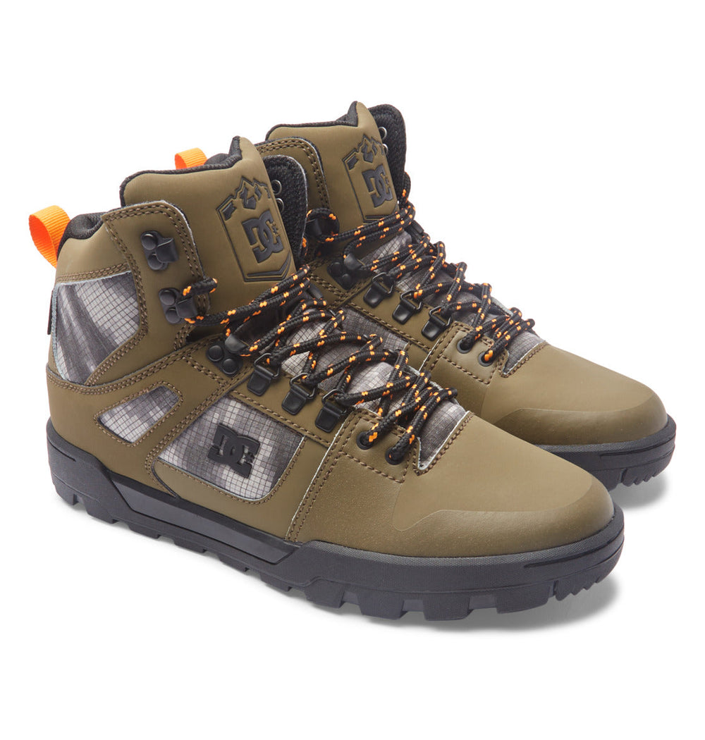 Pure High-Top Water-Resistant Winter Boots - Olive/Black
