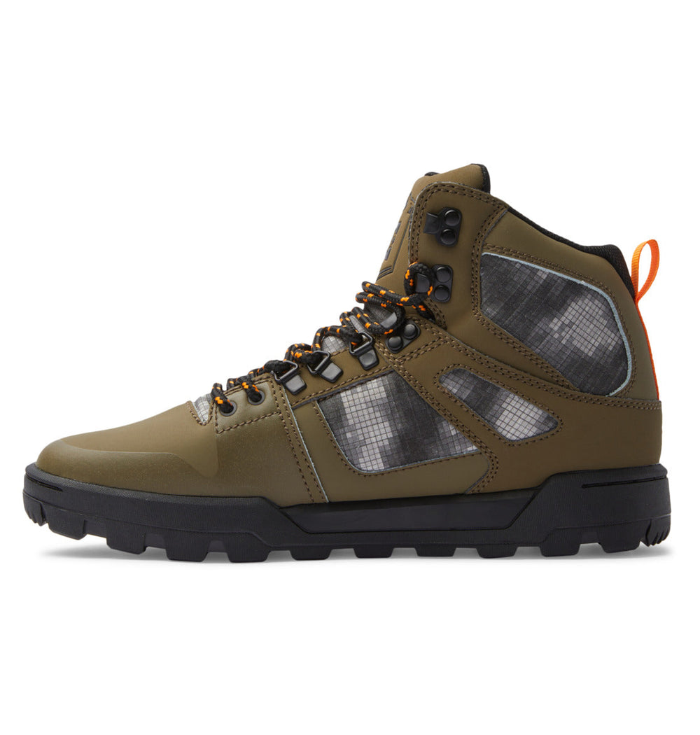 Pure High-Top Water-Resistant Winter Boots - Olive/Black