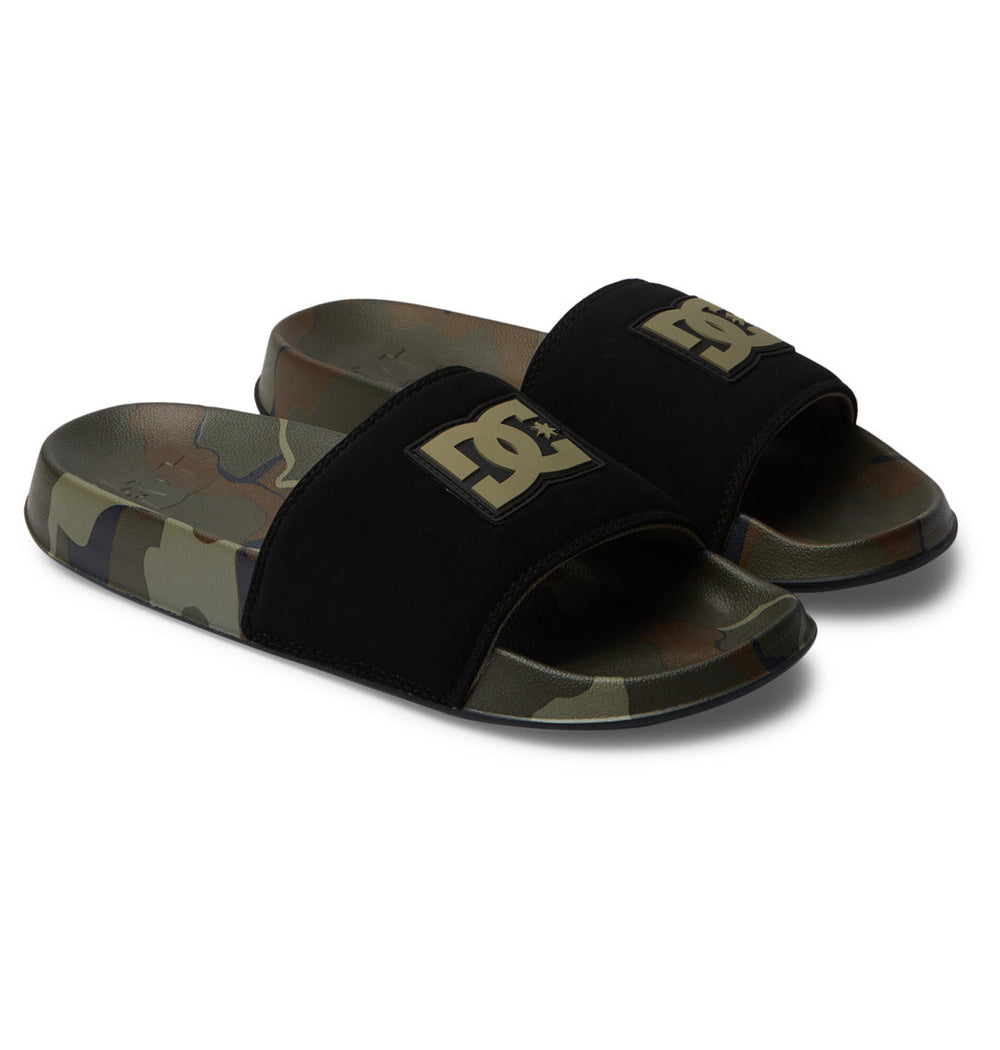 DC Slides - White/Black/Camo