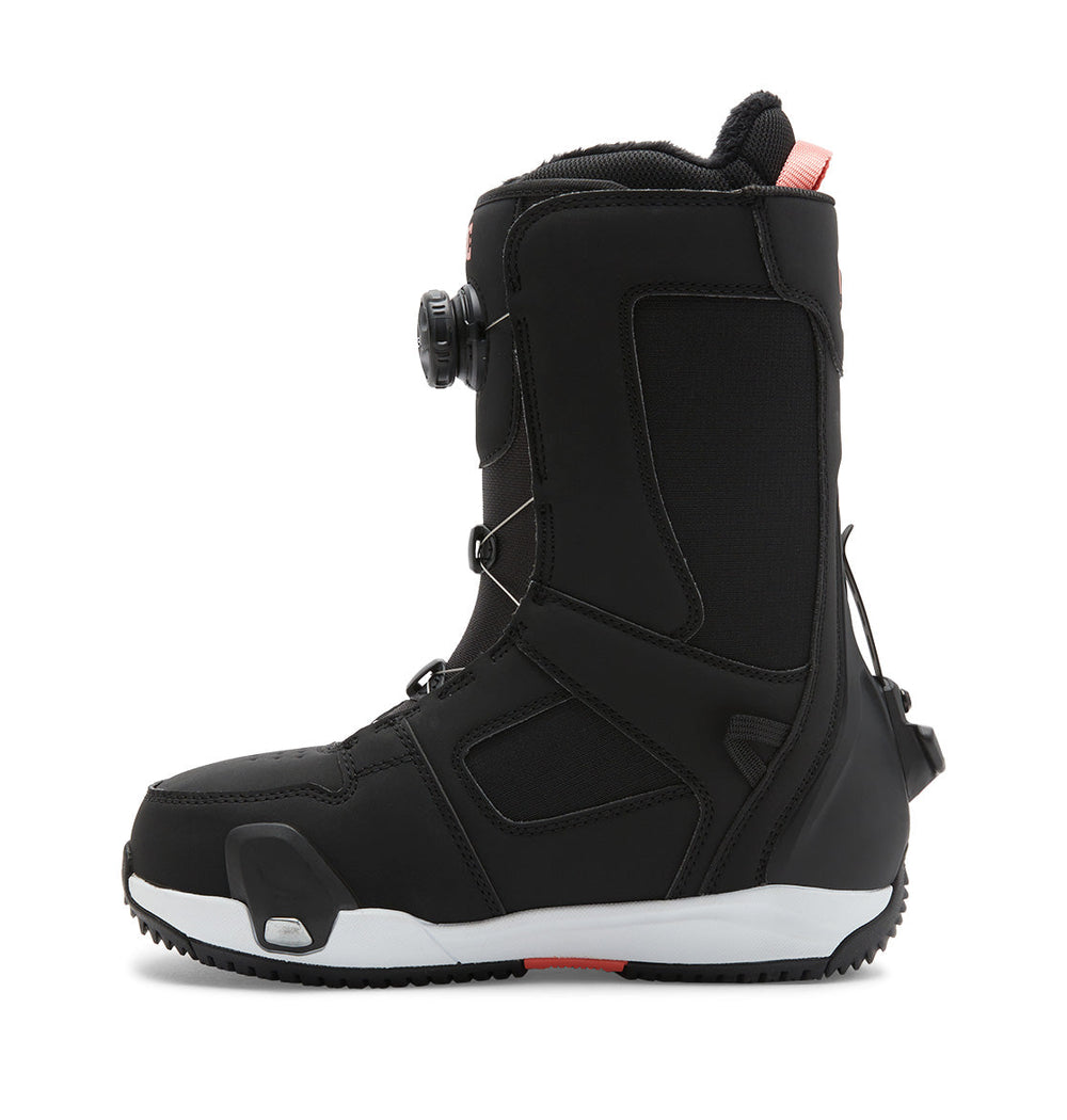 Phase BOA® Pro Step On® Snowboard Boots - Black/Hot Coral