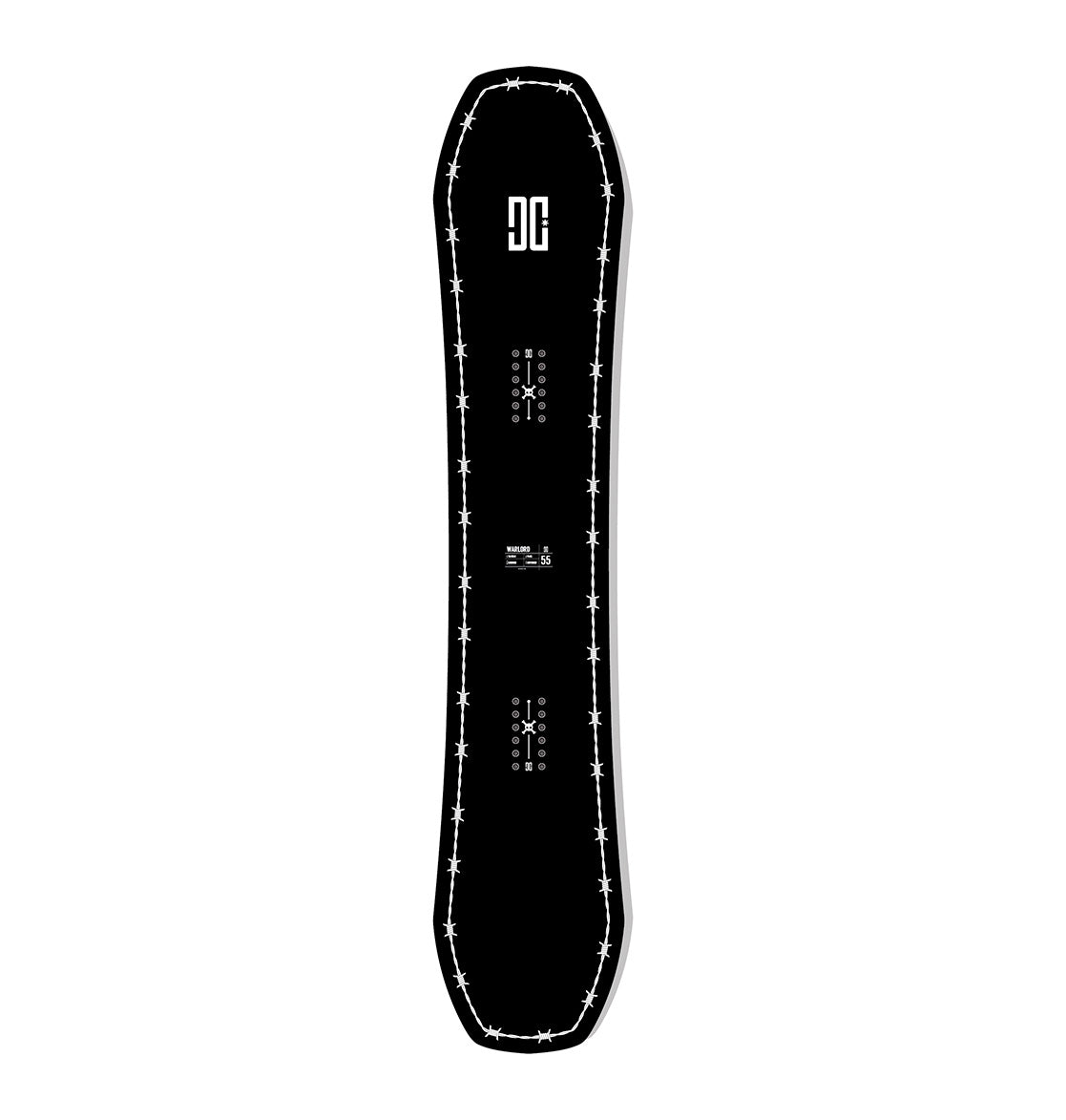 DC Warlord Snowboard | True Twin | Camber - black-white