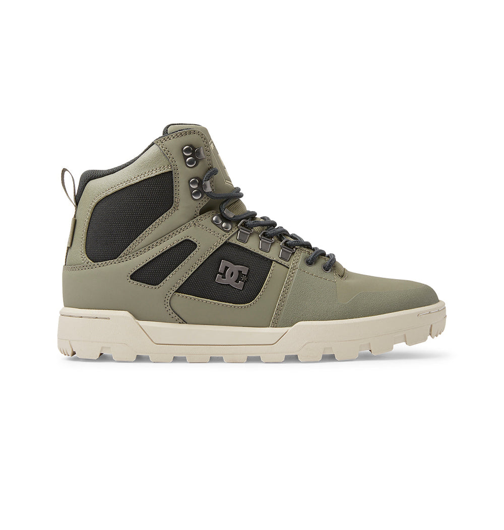 Pure High-Top Water-Resistant Winter Boots - Green/Black/White