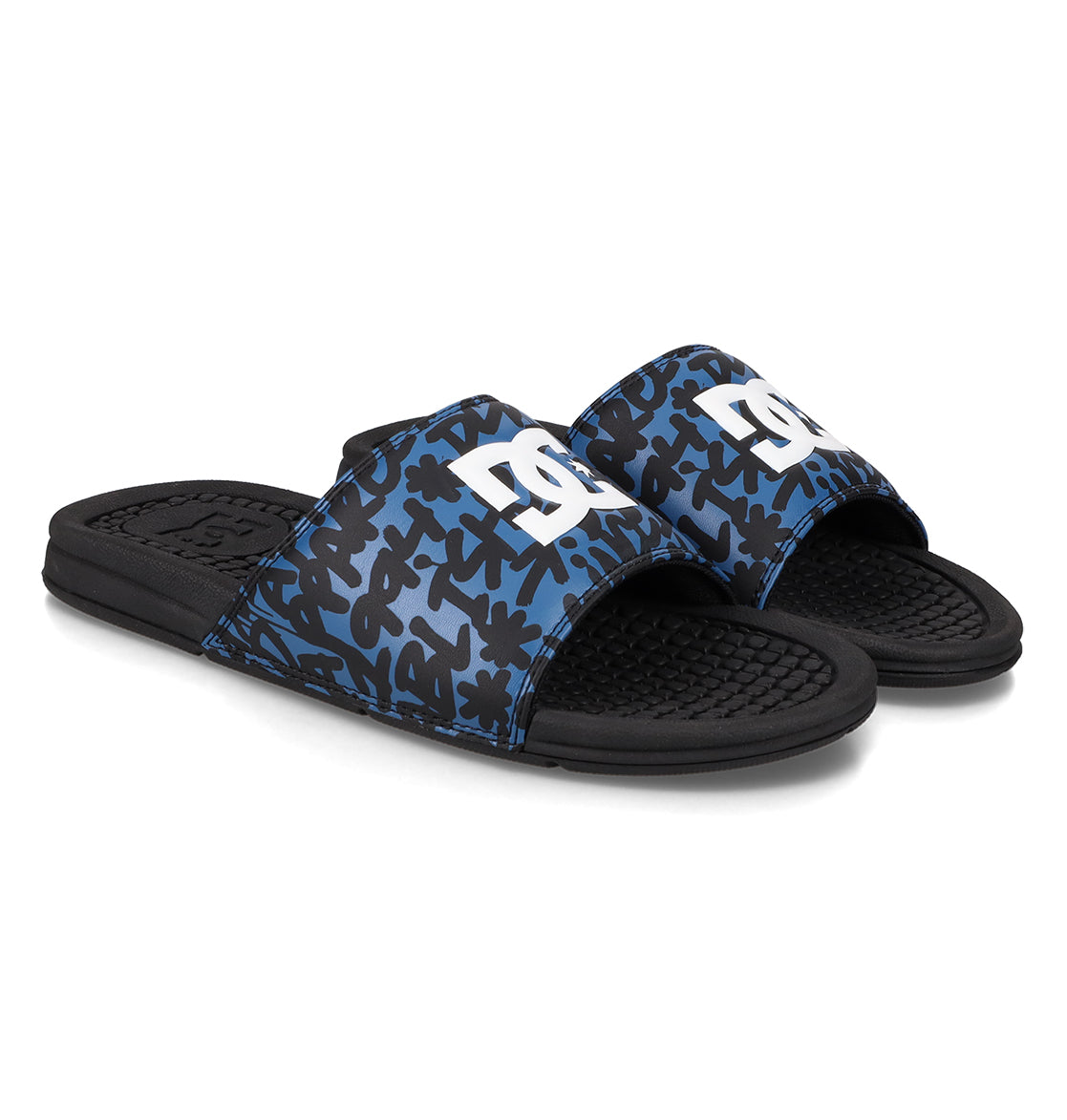 Bolsa Slides - Black/Blue/White Black/Blue/White