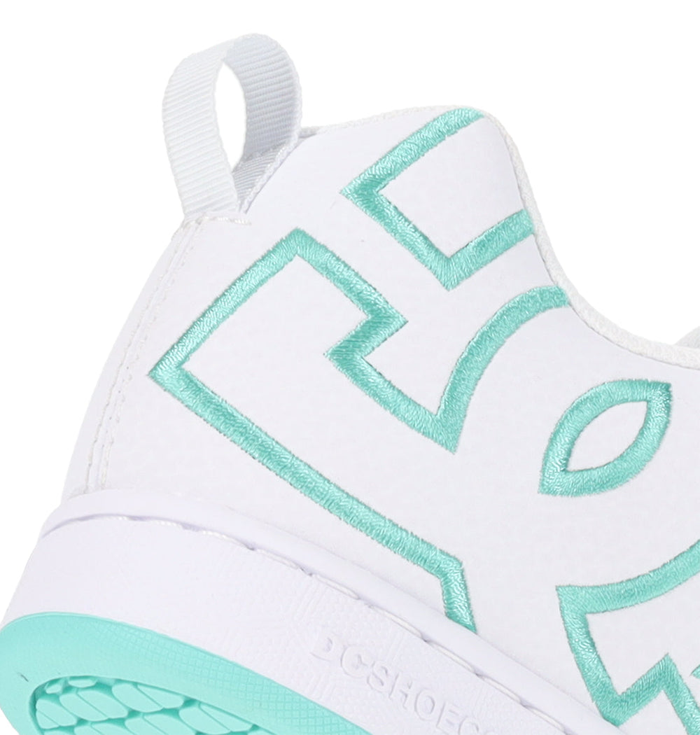 Court Graffik Shoes - White/Aqua White/Aqua