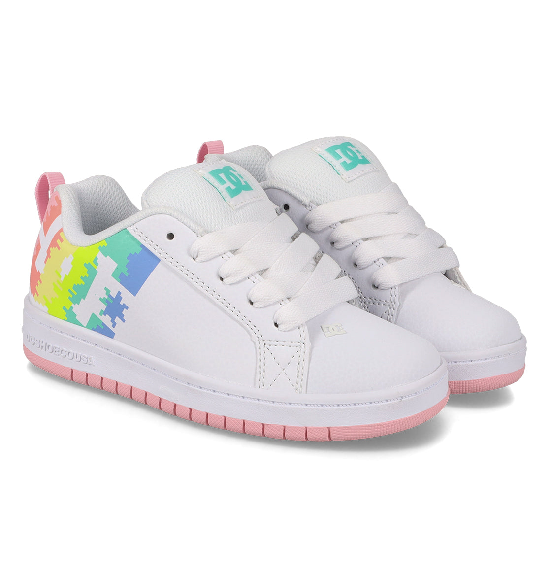 Court Graffik Shoes - Wht/Ltpnk/Mlt White/Ltpnk/Multi