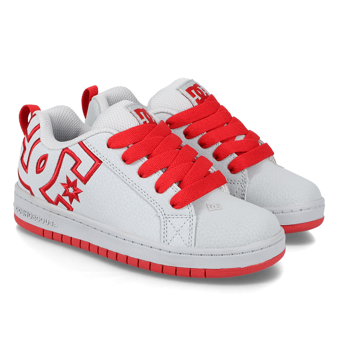 Court Graffik Shoes - Grey/Red Gray/Red