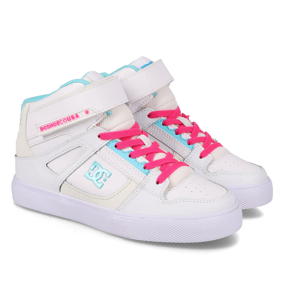 Pure Hi Top Ev Shoes - White/Pink/Blue White/Pink/Blue