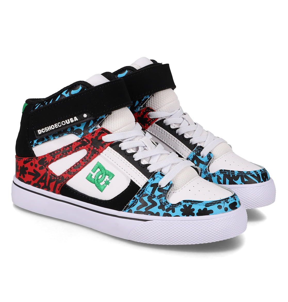 Pure Hi Top Ev Shoes - Blue/Red/White Blue/Red/White