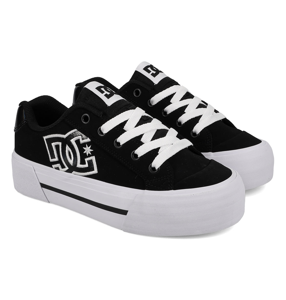 Chelsea Platform Shoes - Black / White